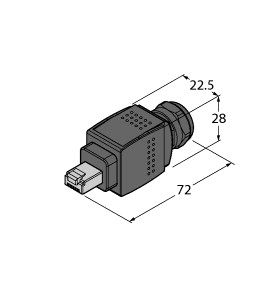 推挽式 RJ45 连接器，符合 AIDA AIDA-RJ45-CC图片