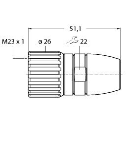 Round connector M23 x 1 B23171-8.5ͼƬ