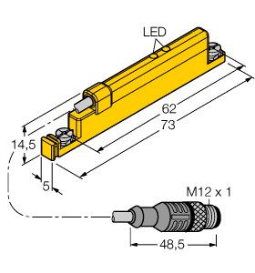 直线位移传感器 WIM45-UNTL-LIU5X2-0.3-RS4图片