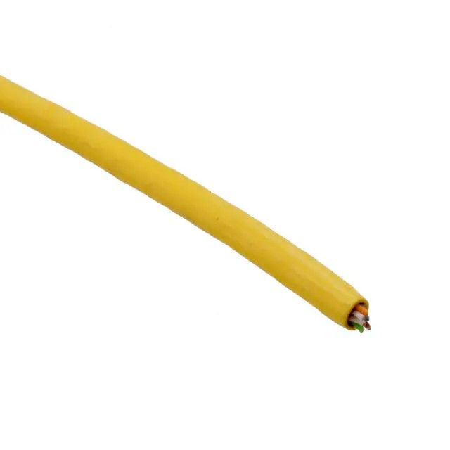 8(4 对双绞线)芯多线对，Cat6a 线缆黄色 26AWG 箔，编织线 164.0'(50.0m) 09456000542图片