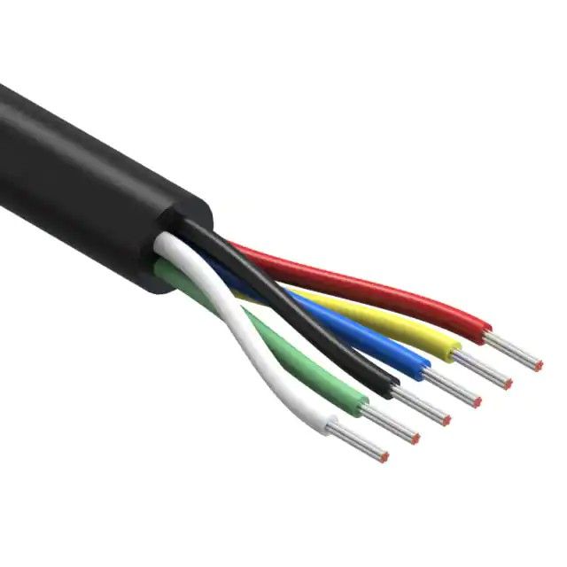 6 芯多芯线缆黑色 24 AWG 502.0'(153.0m) 30-00507图片