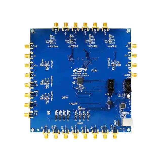 Si5383，Si5384 时钟同步器计时评估板 SI5383-D-EVB图片