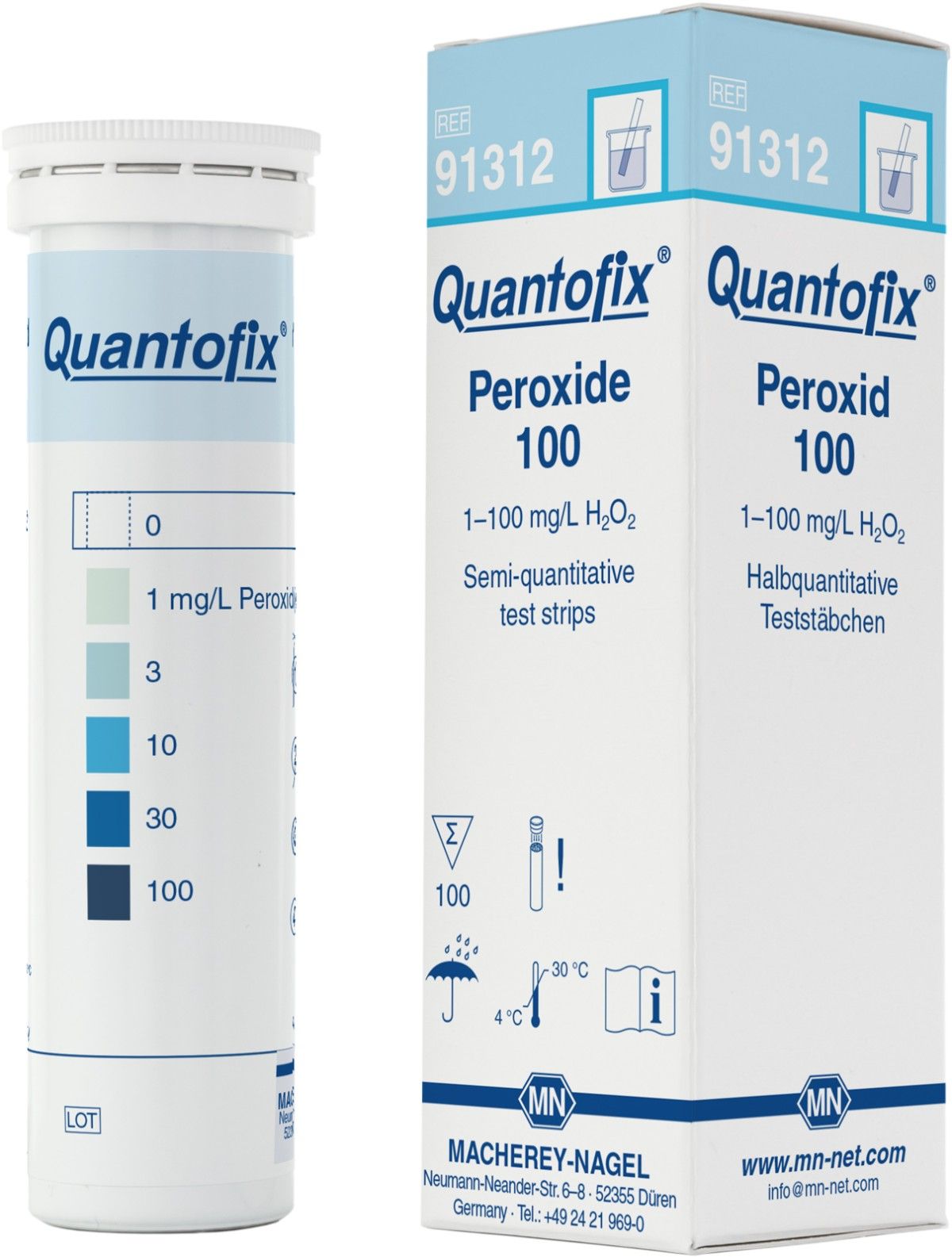 QUANTOFIX双氧水半定量测试条(Peroxide 100)图片