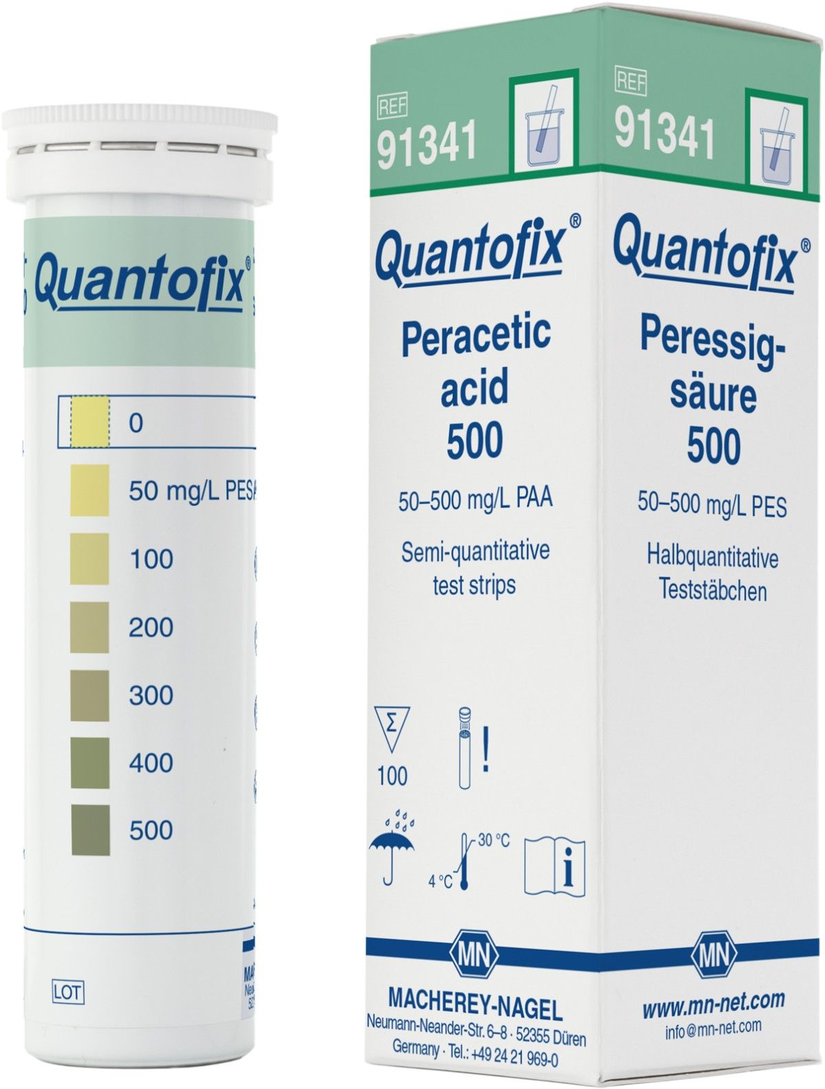 QUANTOFIX过氧乙酸500半定量测试条(Peracetic acid 500)图片