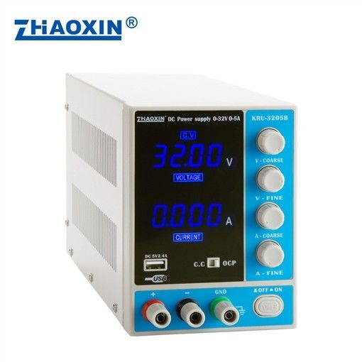 KRU-3205B 32V5A可调开关型直流电源笔记本维修稳压恒流电源表图片