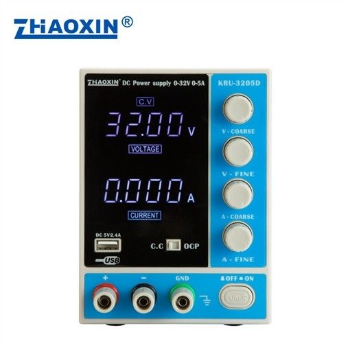 KRU-3205D笔记本维修电源直流可调32V5A开关型足功率稳压恒流源图片