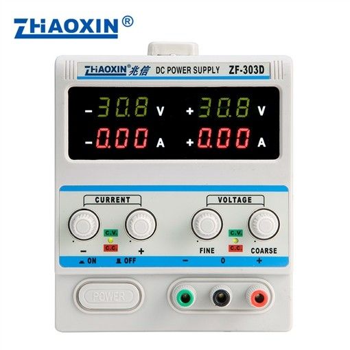 ZF-303D双路可调直流稳压电源正负30V3A电压同步实验开发维修可调电源(正负输出)图片