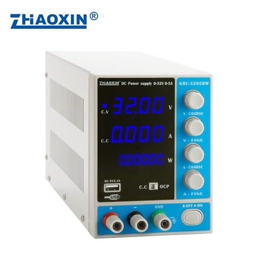 KRU-3205BW 32V5A可调开关型直流电源笔记本维修稳压恒流电源表带功率显示(带功率显示)图片