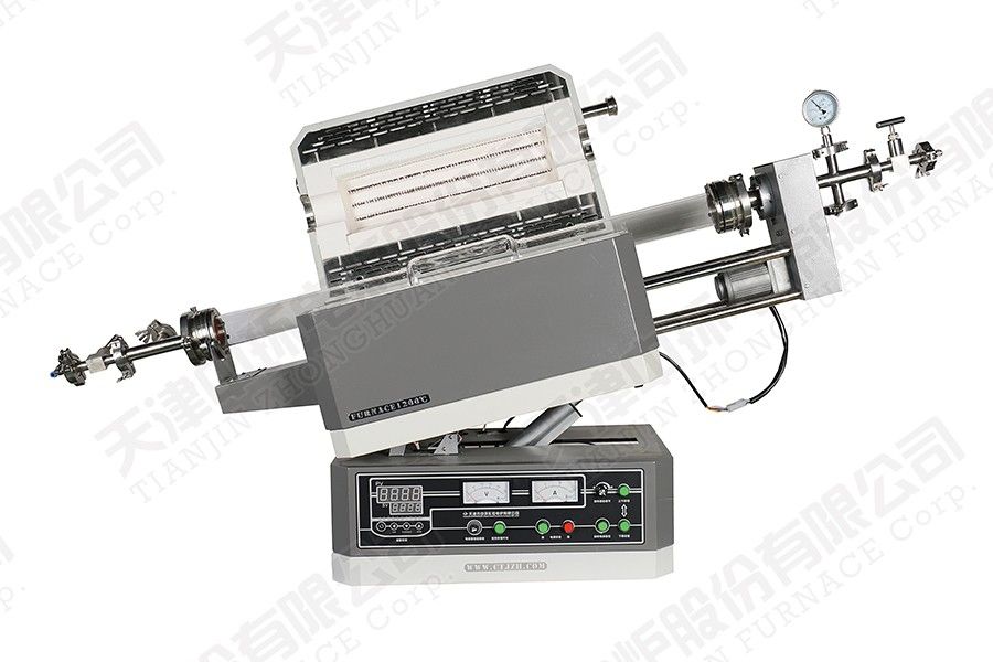 1200℃旋转式真空气氛管式电炉图片