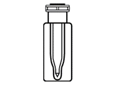 Vial, crimp/snap top, polypropylene, glass insert, 250µL, 100/pk图片
