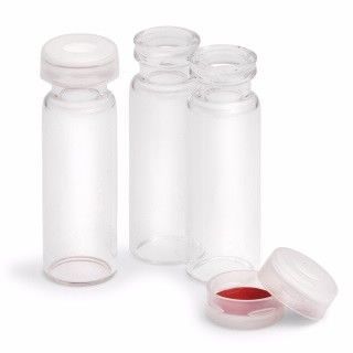 玻璃样品瓶,透明,15 x 45 mm,带盖,PTFE/硅橡胶,100/包图片