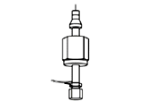 ECD makeup gas adapter. Includes gigabore liner for standard ECD (not compatible with micro ECD)(19233-20625), ECD adaptor end cap (19233-20755)图片