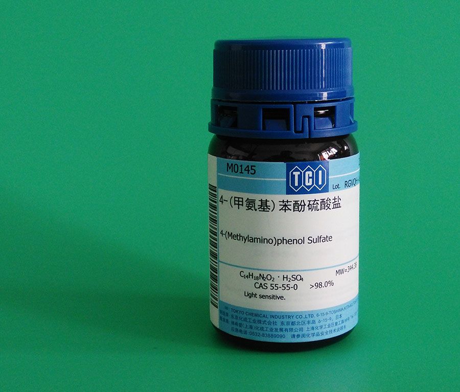 55-55-0， 4-(甲氨基)苯酚硫酸盐图片