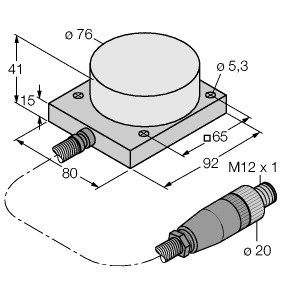 电感式传感器 NI40-CQ80/S1102 5M图片