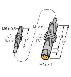 电感式传感器 BI1.5-EG05-0.3-M12-SIU-H1141图片