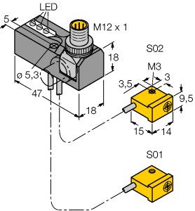 电感式传感器 NI2-Q9.5-0.1-BDS-2AP6X3-H1141/S34图片