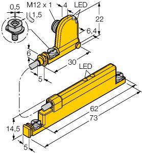 直线位移传感器 WIM45-UNTL-0.3-BIM-UNT-LUAP6X4-H1141图片