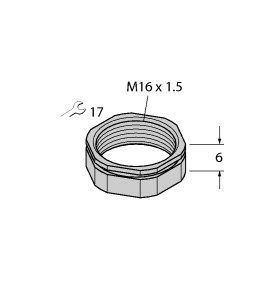 执行器/传感器电缆附件 SECHSKANTMUTTER M16X1.5. SW17图片