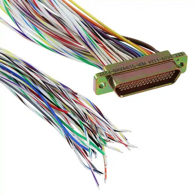 D-Sub 电缆组件 D 型，微型 D 多股，单股 3.00'(914.40mm)插座，母型插口至单条导线引线 - MDM-51SH006B-F222图片