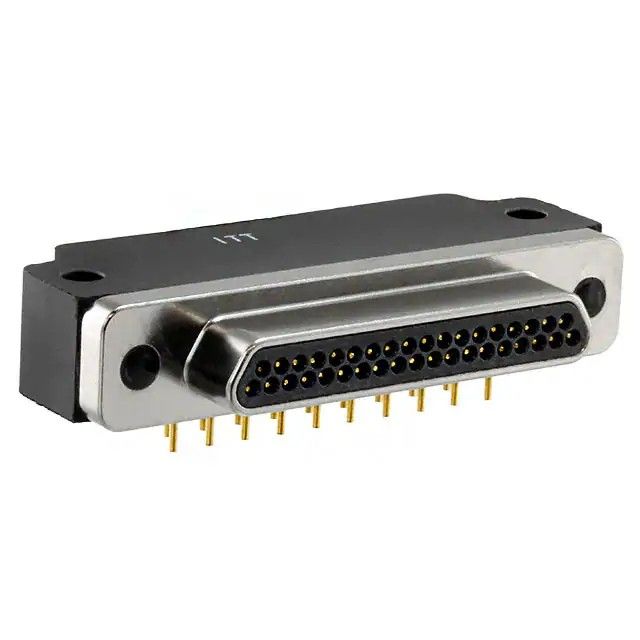 37 位 D 型，微型 D 插头，公引脚连接器 MDM-37PCBR-A174-F222图片
