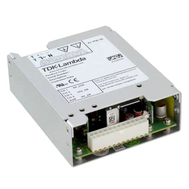 封闭式 AC DC 转换器 4 输出 5V 2.7V 12V -12V 25A，15A，5A，1A 90 ~ 264 VAC 输入 NV1452TTNC图片