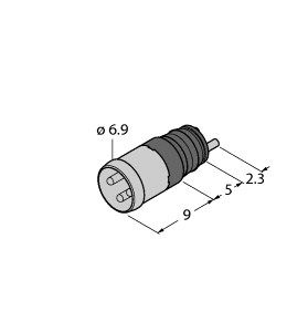M8 x 1 / Ø 8 mm圆头接插件 ESHP3L图片