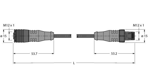执行器/传感器电缆，PUR RKC4Q-5-RSC4Q/TXL图片