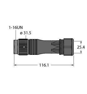 1”圆型接插件 BS716B61-0/21图片