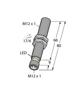 电感式传感器 BI4U-M12-VP6X-H1141 L80图片