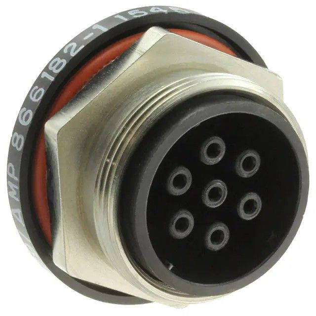7 针连接器 LGH 插座圆形面板安装 866182-1图片