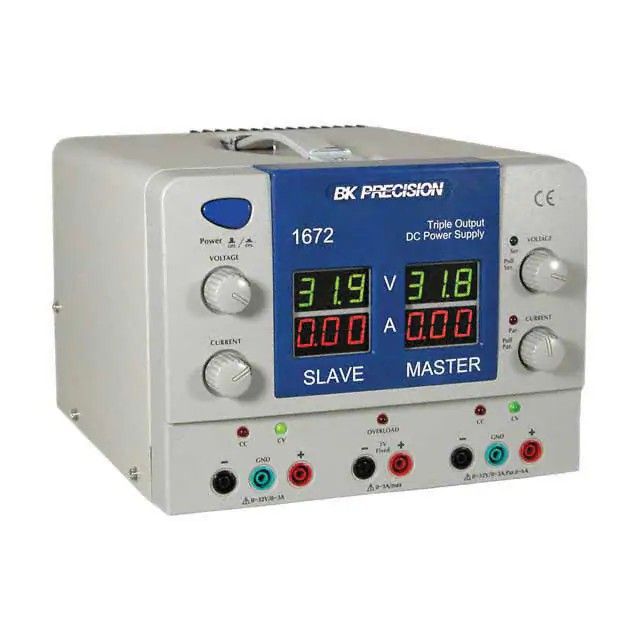 0 ~ 32VDC，0 ~ 32VDC，5VDC 输出工作台(AC 至 DC)电源 LED 0 ~ 3A，0 ~ 3A，3A 输出-特性稳压，跟踪和并联模式 1672图片