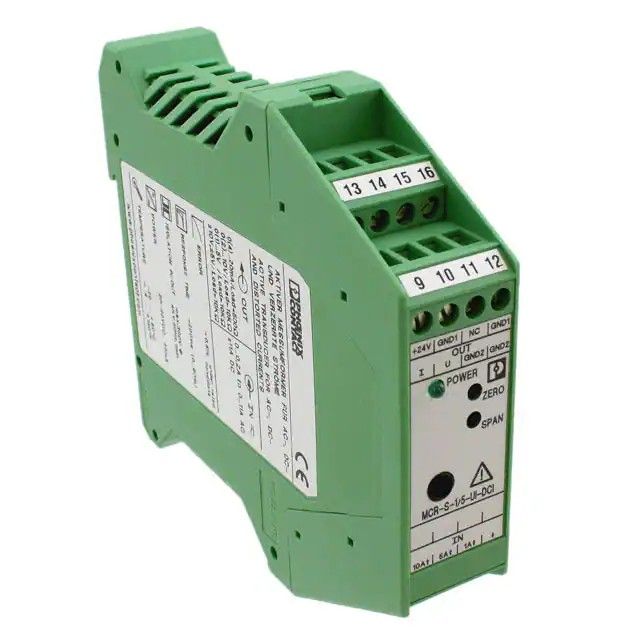 电流变送器 0 ~ 11A 输入 ±10VDC，0 ~ 20mA 输出 20 ~ 30VDC DIN 轨道 2814715图片