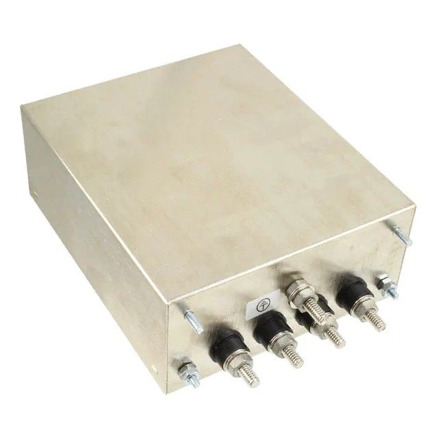 三相(星接) EMC/EMI 线路滤波器 20A AC 50/60Hz 两级螺纹接线柱(1/4-20) 6609072-1图片