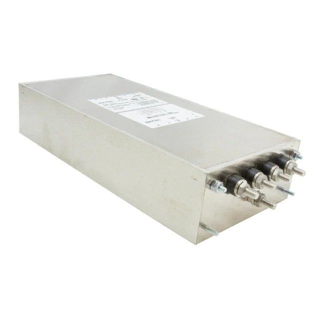 三相(星接) EMC/EMI 线路滤波器 20A AC 50/60Hz 两级螺纹接线柱(1/4-20) 6609073-1图片