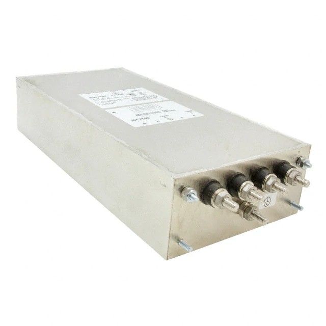 三相(星接) EMC/EMI 线路滤波器 30A AC 50/60Hz 两级螺纹接线柱(1/4-20) 6609073-2图片