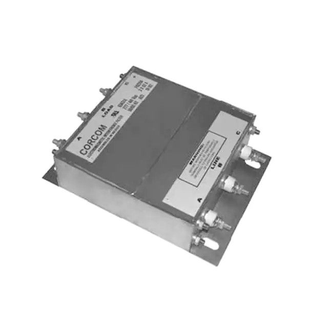 三相(角接) EMC/EMI 线路滤波器 160A AC 50/60Hz 单级螺纹接线柱(3/8-16) 1609071-6图片