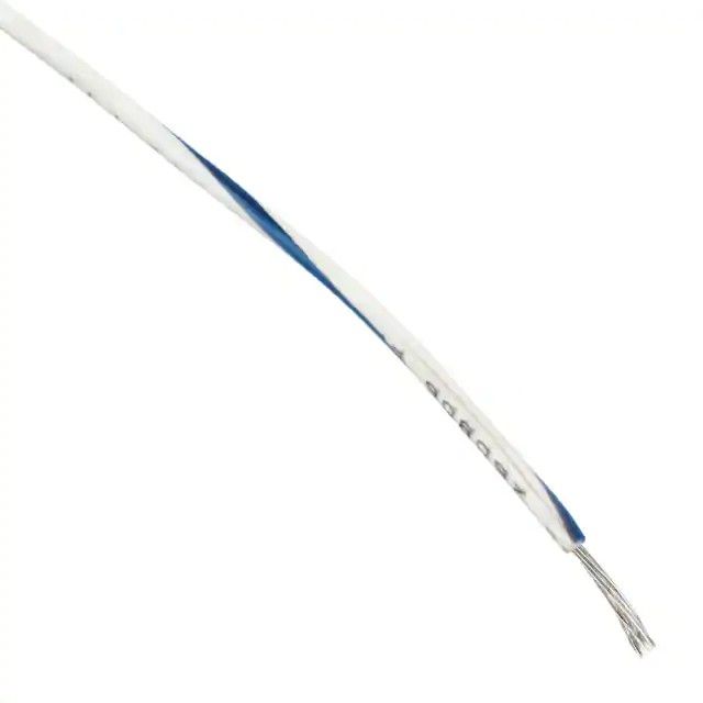 18AWG 电子线电线 16/30 白，有蓝色条纹 1000V 1000.0'(304.8m) 1555 WU001图片