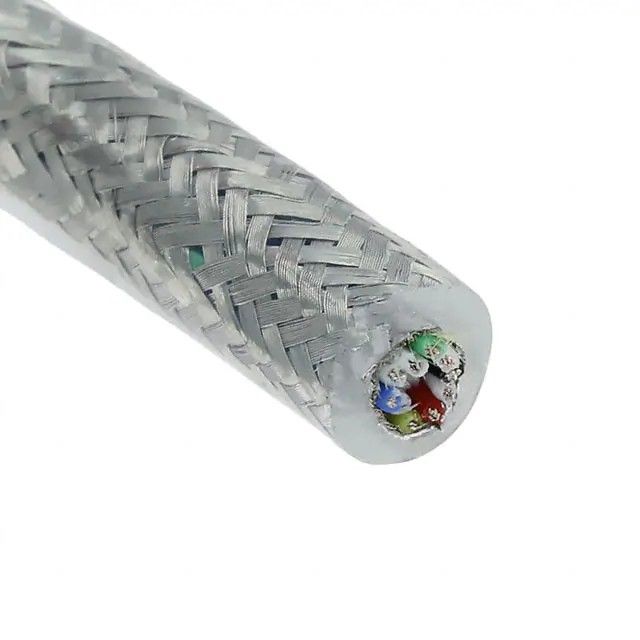 10(5 对双绞线)芯多线对线缆透明 28AWG 编织线 25.00'(7.62m) 969M101-28-5TPS-025图片