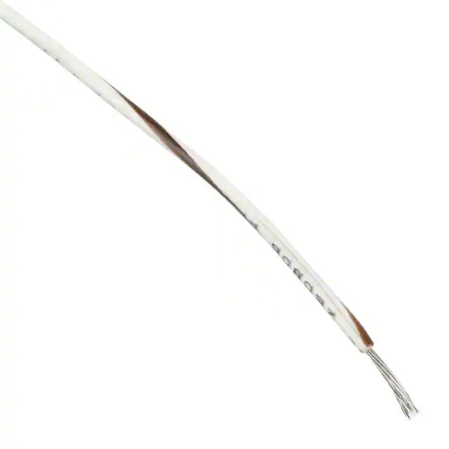 16 AWG 电子线电线 26/30 白色，棕色条纹 1000V 1000.0'(304.8m) 1557 WN001图片