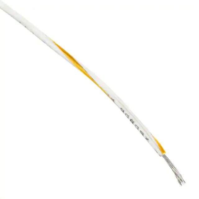 18AWG 电子线电线 7/26 白色，有橙色条纹 600V 1000.0'(304.8m) 1857 WO001图片