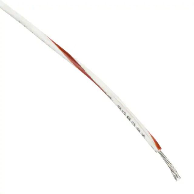 16 AWG 电子线电线 26/30 白色，有红色条纹 1000V 1000.0'(304.8m) 1557 WR001图片