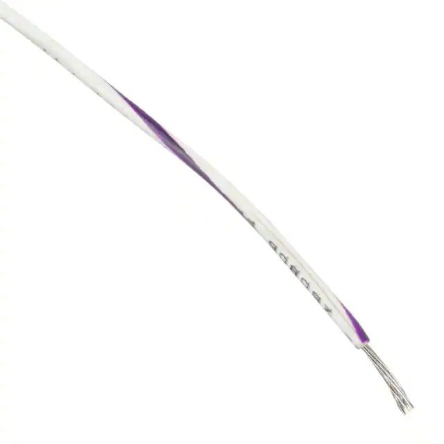 16 AWG 电子线电线 26/30 白色，紫条纹 1000V 1000.0'(304.8m) 1557 WV001图片