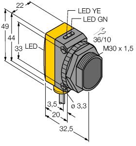 光电传感器 RO60M-BT30-VNP6X2图片