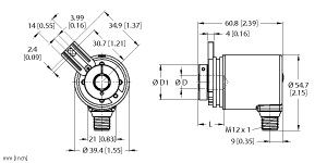 绝对值多圈旋转编码器 REM-102B10T-9F32B-H1151图片