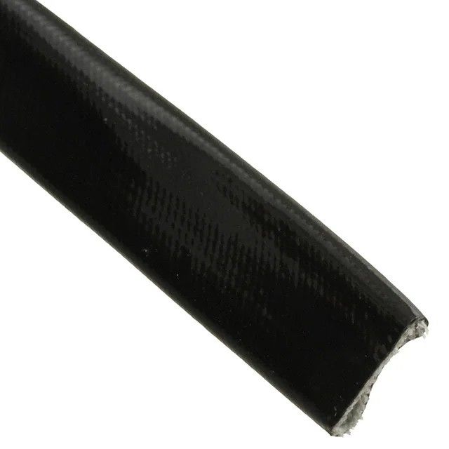 黑色玻璃纤维，PVC 涂层缠绕式-带编织层套管，绝缘 0.875