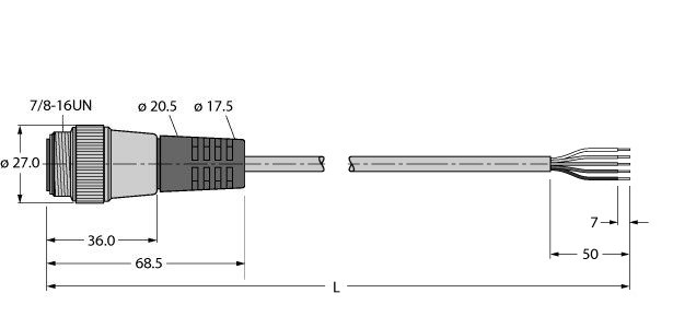 CAN总线电缆（DeviceNet、CANopen） RSM 5711-3M图片