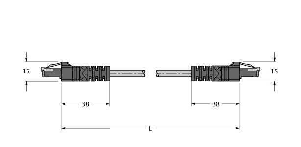 工业用以太网线 RJ45S RJ45S 841-15M图片
