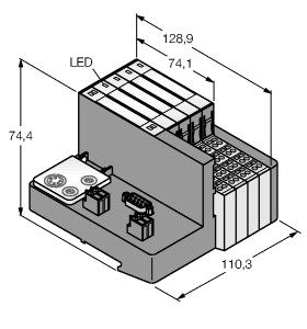 Profibus DPV1 的IP20套装 TI-BL20-DPV1-8图片