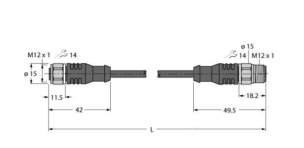 执行器和传感器线，PP-EPDM RKCV4.5T-0.3-RSCV4.5T/TFW图片
