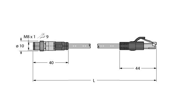 工业用以太网/PROFINET电缆 PSGS4M-RJ45S-4416-20M图片